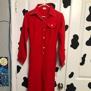 Vintage Scarlet Womens Jumpsuit Rebel pilot vibes